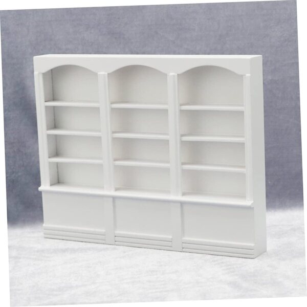VICASKY Mini Libreria in Legno per Casa delle Bambole, Mobiletto Decorativo e Pratico