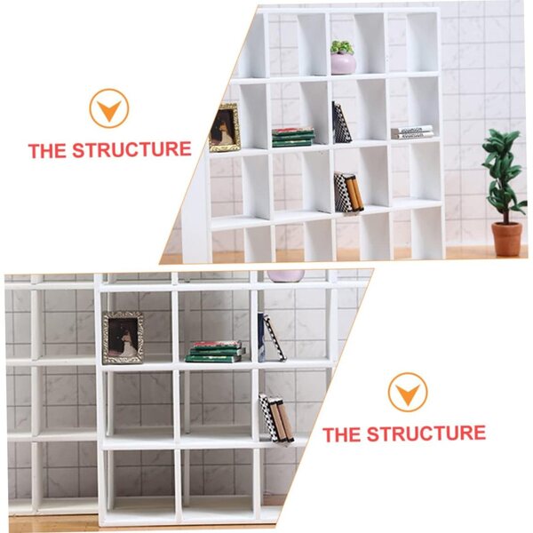 VICASKY Mini Mobili Legno Scaffale Espositore Compatto per Casa delle Bambole e Collezioni