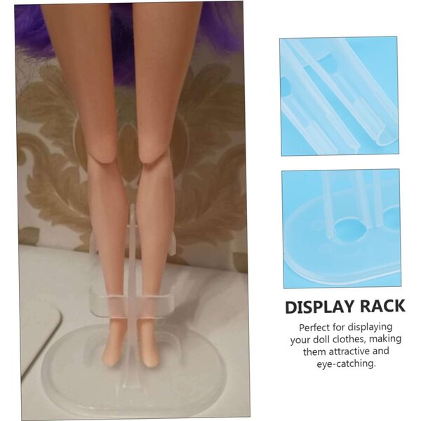 VICASKY 8 transparente Kunststoff-Kleiderbügel für Miniatur-Puppenkleidung