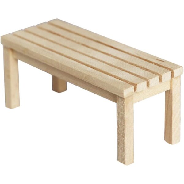 VICASKY Holzbank 1:12 Miniaturmodell für Puppenhaus und kreative Dekoration