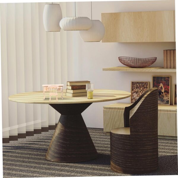 VICASKY Set Mini Tavolo e Sedia in Legno per Casa delle Bambole e Decorazioni