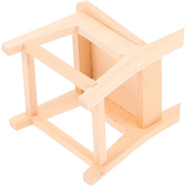 VICASKY 2 Mini Sedie in Legno Tinto Unito per Case delle Bambole e Decorazioni