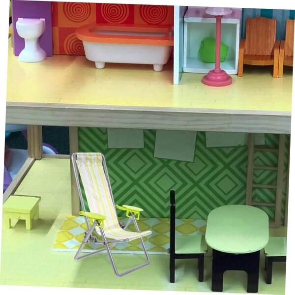 VICASKY Set 3 Sedie da Spiaggia in Miniatura Pieghevoli per Case delle Bambole