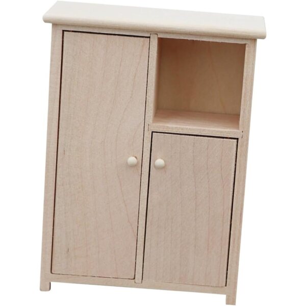 Мини дървен гардероб VICASKY за къща за кукли, декоративен модел 12x9x4 см