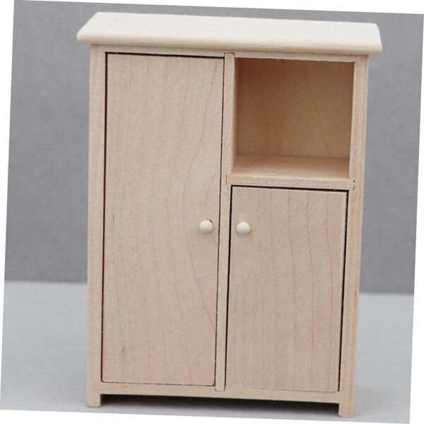 VICASKY Mini Armadio in Legno per Casa delle Bambole, Modello Decorativo 12x9x4 cm