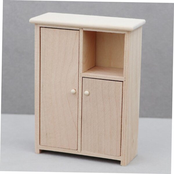 VICASKY Mini Armadio in Legno per Casa delle Bambole, Modello Decorativo 12x9x4 cm