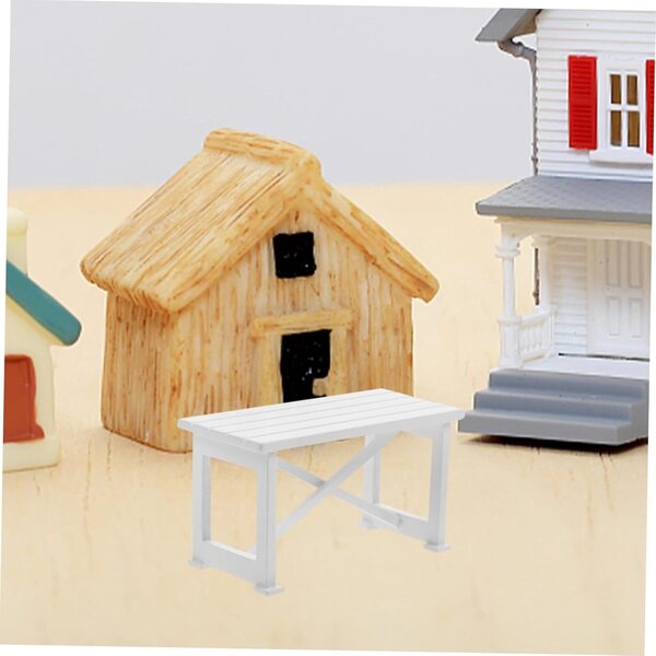 VICASKY Dukkehus Miniature køkkenbord i hvidt træ