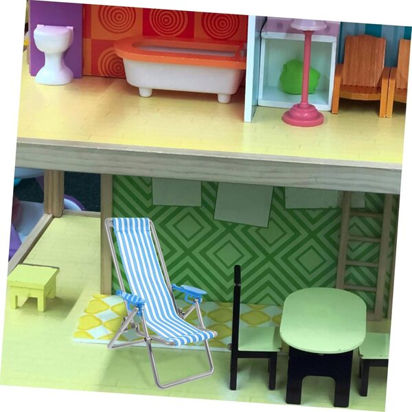VICASKY Mini Blue Beach Chair Miniatur für Dekoration und Spiel