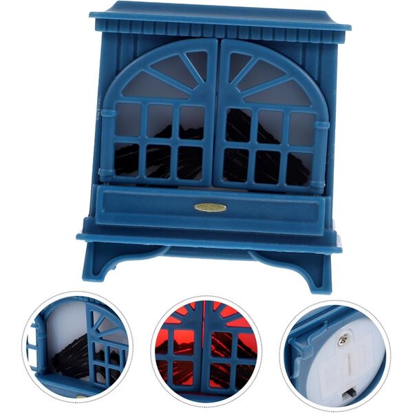 VICASKY Kunststoff-Miniatur für Puppenhaus, dekoratives Accessoire, dunkelblau