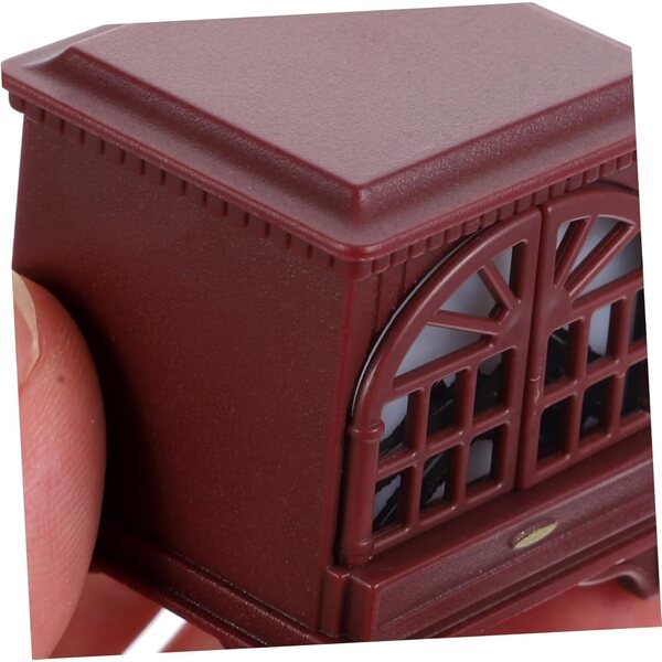 VICASKY Mini dekorativer heller Kunststoffkamin für Puppenhaus 4x4 cm
