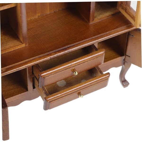VICASKY Mini-Kleiderschrank aus Holz für Puppenhaus, Maßstab 1:12, Dekoration