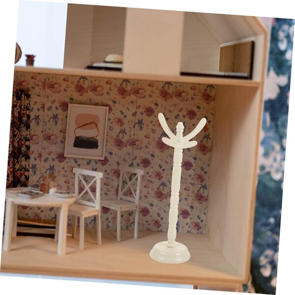 VICASKY Appendiabiti Miniatura in Legno per Bambole Stile Vintage 13x5 cm