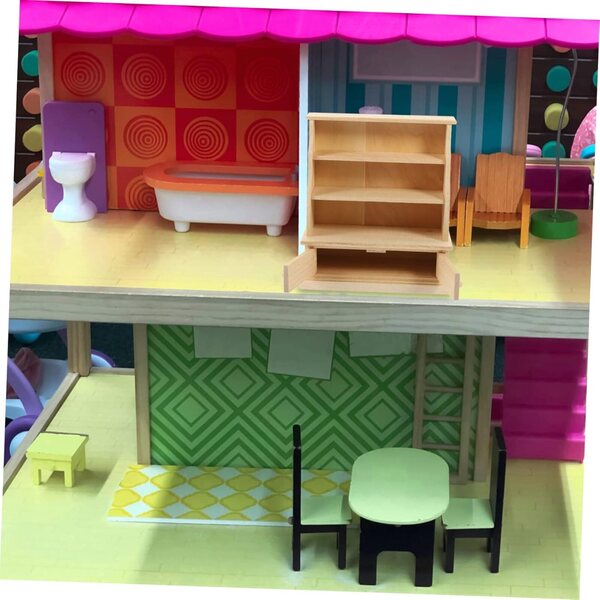VICASKY Miniatur-Holzschrank für Puppenhaus mit raffinierten Details