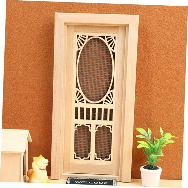 VICASKY Mini Porta in Legno per Case delle Bambole | Accessorio Decorativo Fai da Te