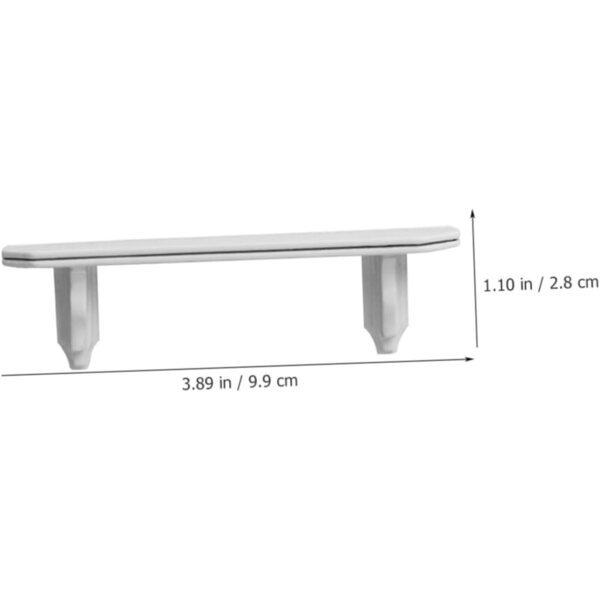 VICASKY 2 PCS Miniatura Mensole Da Parete in Legno Bianco per Casa delle Bambole 1:12