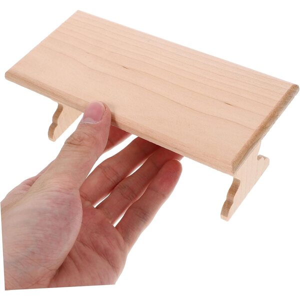VICASKY Panca in Legno Miniatura per Casa delle Bambole - Mobili in Miniatura Realistici