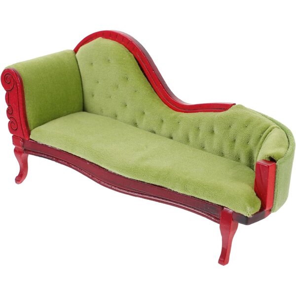 VICASKY Vintage Miniatursofa für Puppenhaus, klein und widerstandsfähig