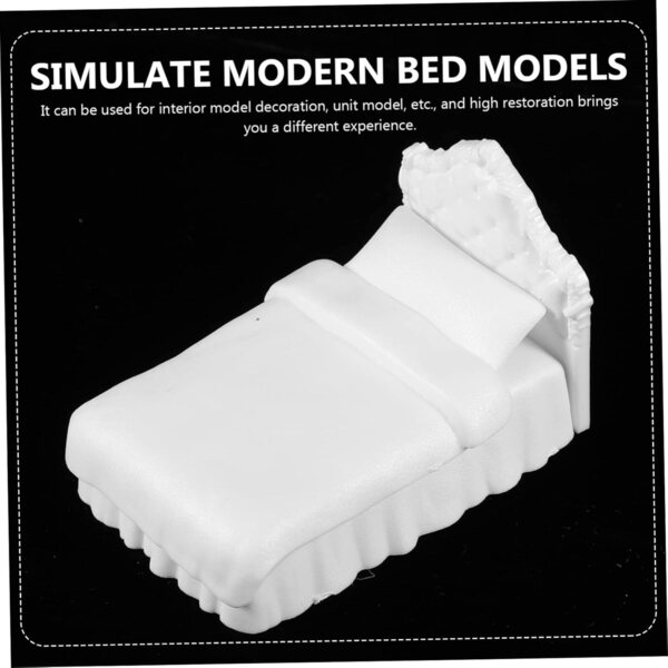 Letto Matrimoniale in Miniatura VICASKY per Casa delle Bambole, Design Elegante e Leggero
