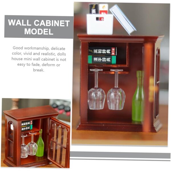 VICASKY Mini-Vintage-Wandgarderobe für Puppenhaus – realistisch und platzsparend