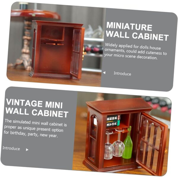 VICASKY Mini-Vintage-Wandgarderobe für Puppenhaus – realistisch und platzsparend