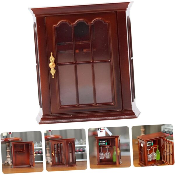 VICASKY Mini-Vintage-Wandgarderobe für Puppenhaus – realistisch und platzsparend