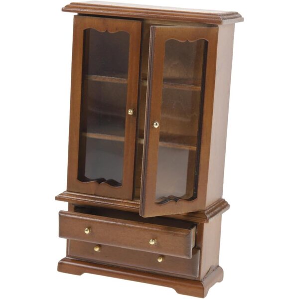 VICASKY Miniatur-Bücherregal aus Holz für Puppenhäuser, elegant und funktional