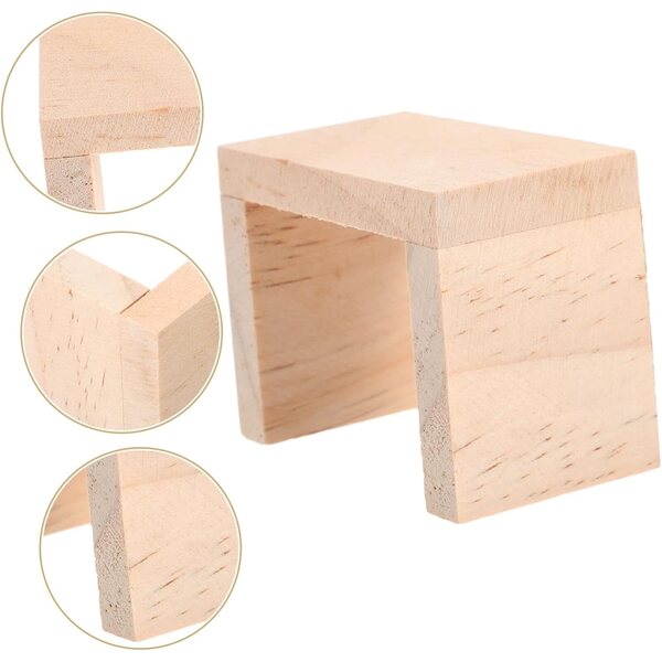 VICASKY 4 Mini-Holzhocker für Puppenhäuser, realistische und widerstandsfähige Modelle