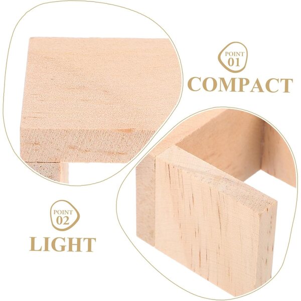 VICASKY 4 Mini-Holzhocker für Puppenhäuser, realistische und widerstandsfähige Modelle