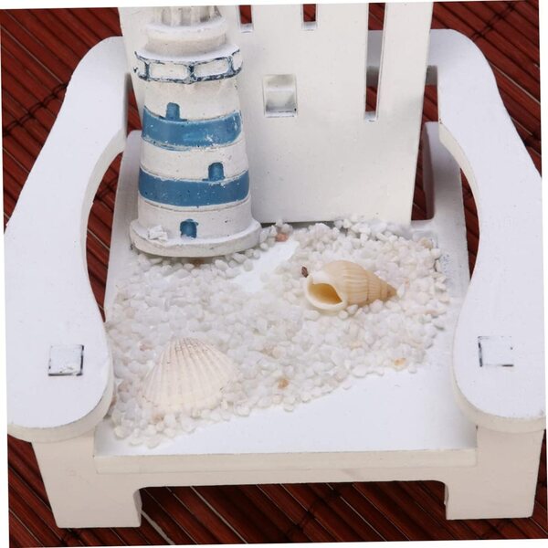 ABOOFAN Set 2 Mini Sedie Faro in Legno Decorazioni Spiaggia per Casa e Foto