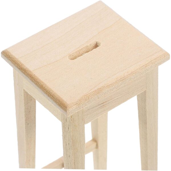 VICASKY 2pz Mini Sgabello in Legno per Casa delle Bambole Decorazione Realistica