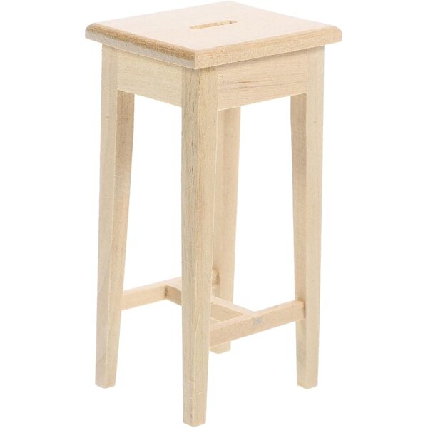 VICASKY 2pz Mini Sgabello in Legno per Casa delle Bambole Decorazione Realistica