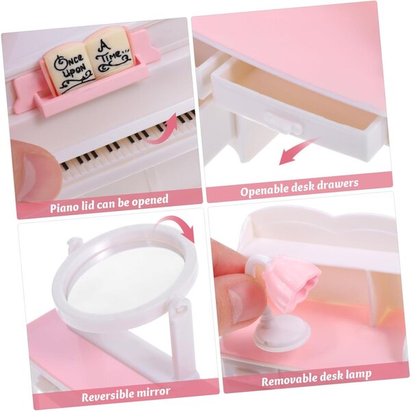 VICASKY Kit Casa delle Bambole Miniatura con Mobili in Legno e Accessori Decorativi