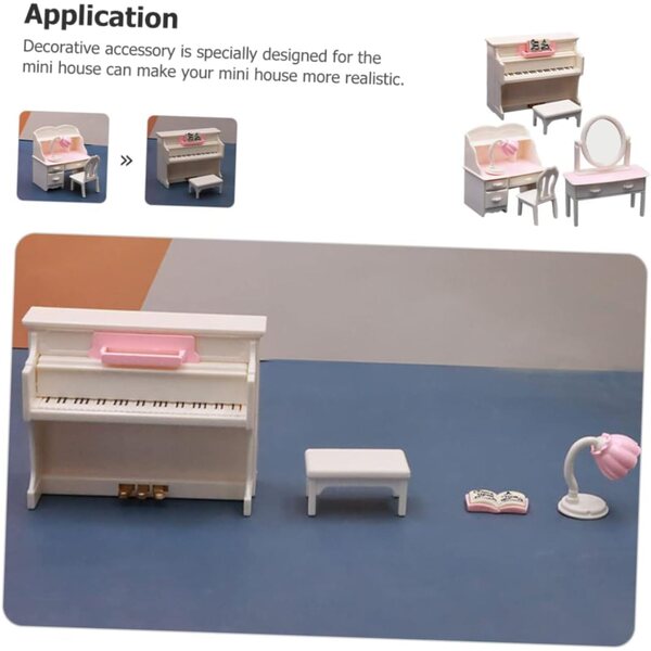VICASKY Kit Casa delle Bambole Miniatura con Mobili in Legno e Accessori Decorativi