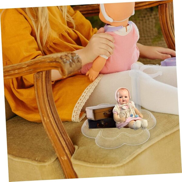 Vaguelly 10 Stück transparenter Ständer für Puppen aus widerstandsfähigem Kunststoff 9,5 x 9,5 cm
