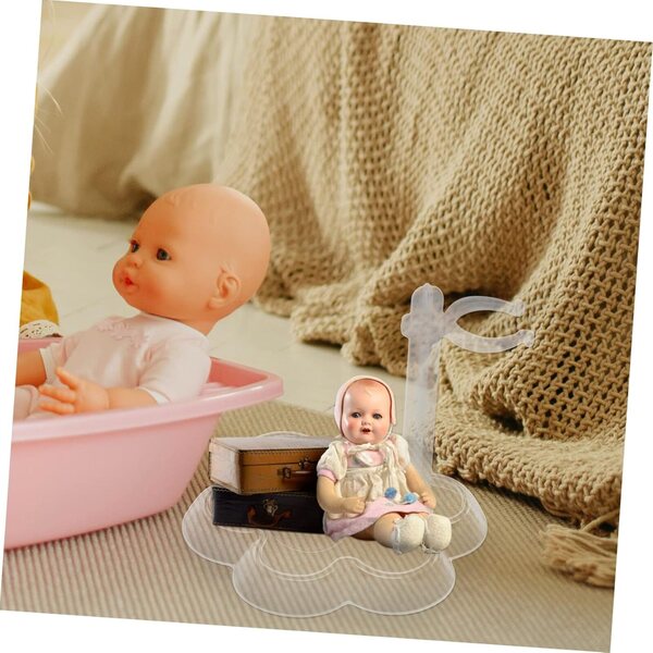 Vaguelly 10 Stück transparenter Ständer für Puppen aus widerstandsfähigem Kunststoff 9,5 x 9,5 cm