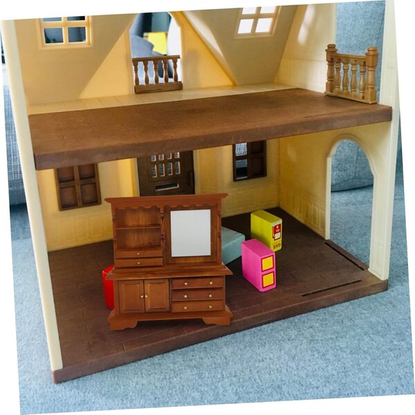 VICASKY Cassettiera in Miniatura in Legno per Casa delle Bambole - Mobili Decorativi Realistici