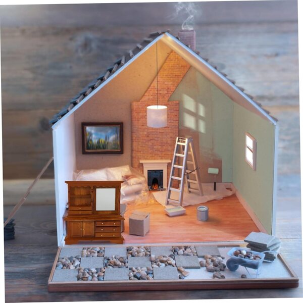 VICASKY Cassettiera in Miniatura in Legno per Casa delle Bambole - Mobili Decorativi Realistici