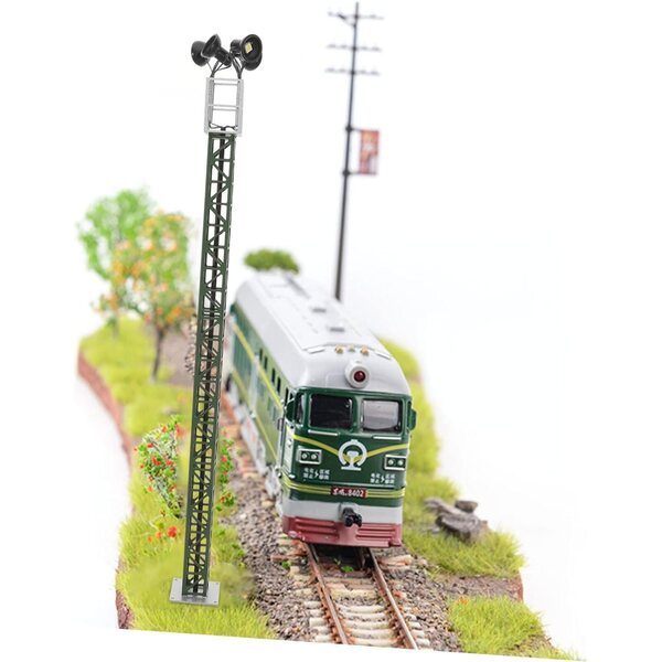 Grüne Mini-Eisenbahn-Ampel, 1:87, hell für Modellbau und Landschaftsdekorationen