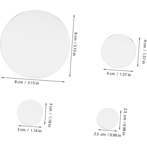BESTonZON Basi in Miniatura Acrilico Rotonde 40 Pezzi di Varie Dimensioni per Figure