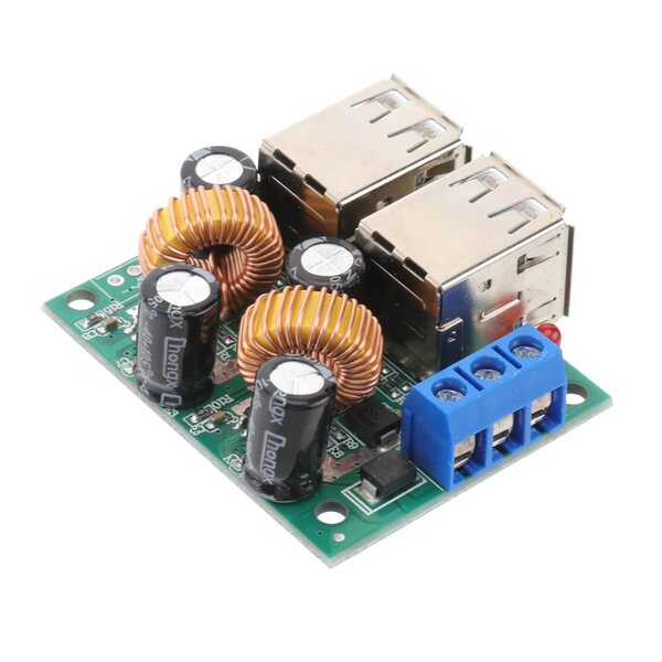 jojofuny Modulo Alimentazione DC Regolabile 2 Pz 9-20V con 4 Porte USB 5V 6A