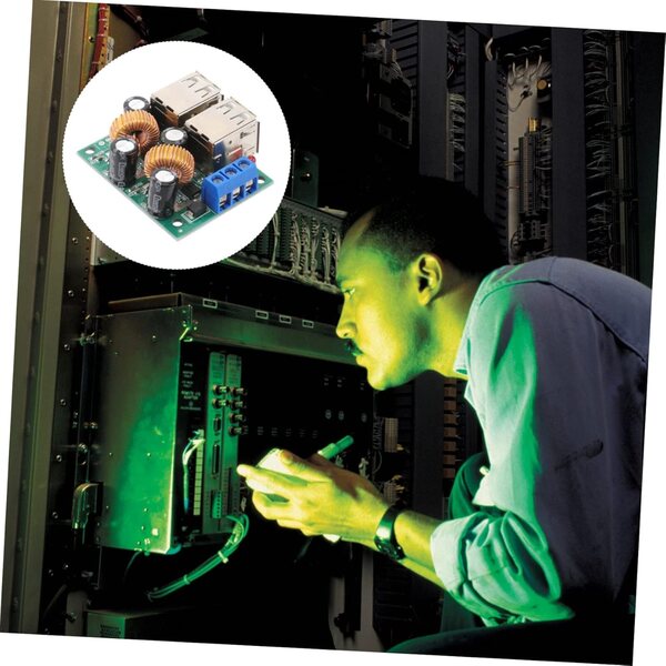 jojofuny Modulo Alimentazione DC Regolabile 2 Pz 9-20V con 4 Porte USB 5V 6A