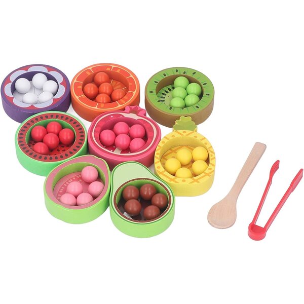 RiToEasysports Palline di Legno per Classificazione Colori Gioco Educativo Bambini