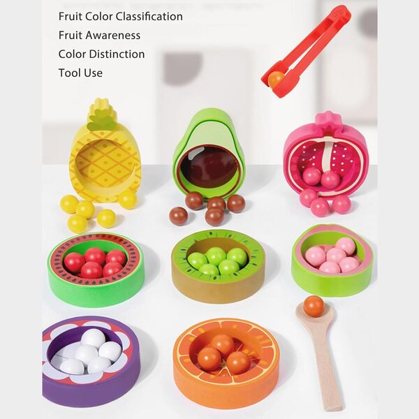 RiToEasysports Palline di Legno per Classificazione Colori Gioco Educativo Bambini