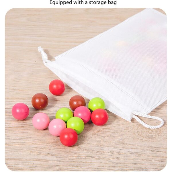 RiToEasysports Palline di Legno per Classificazione Colori Gioco Educativo Bambini