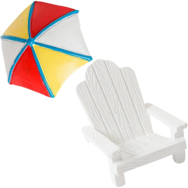 Garneck 6 Pezzi Mini Arredamento da Spiaggia per Case Bambole e Decorazioni Torte