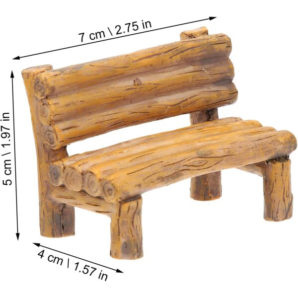 YARNOW Mini Sedia in Resina per Villaggi Fatati e Supporto Telefono Decorativo 7x5x4cm