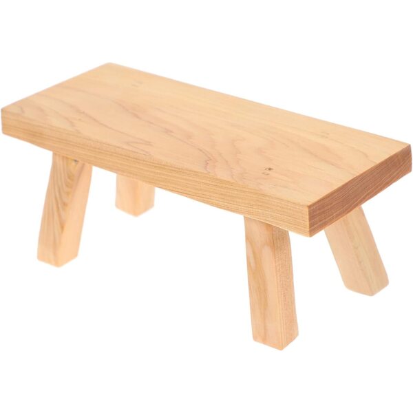 Garneck Sgabello in Legno Mini da Esposizione 14x5,5x5 cm Base per Vasi e Decorazioni