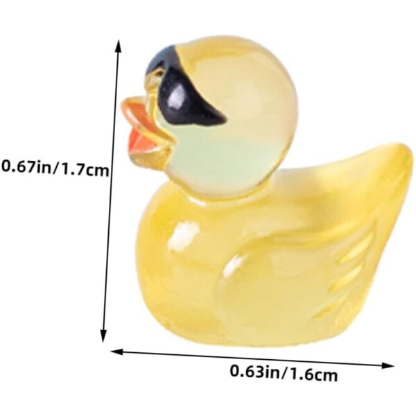 60 Mini-Enten aus leuchtendem Kunstharz für Gartendekorationen und Mikrolandschaften