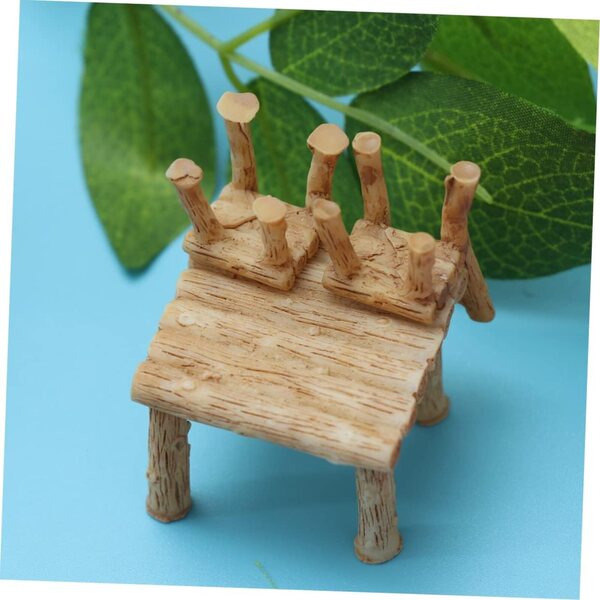 YARNOW Kit Ornamenti Miniature Giardino 1 Tavolo + 2 Sedie Resina Dipinte a Mano