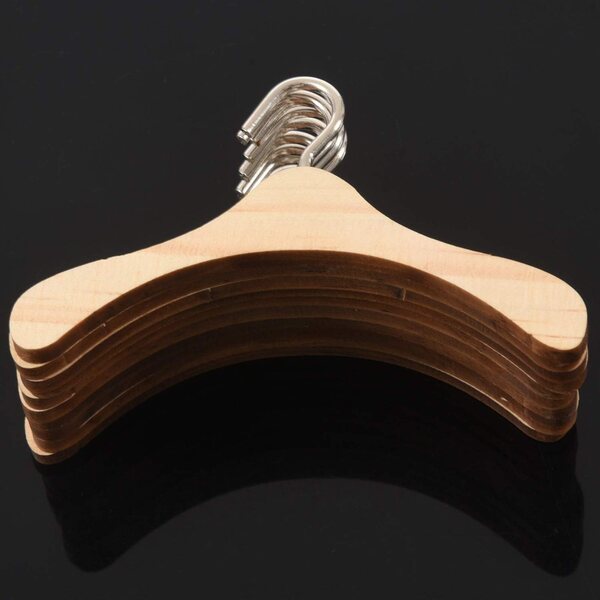 10 Kleiderbügel aus natürlichem Holz für 1/4-BJD-Puppen – elegant und praktisch